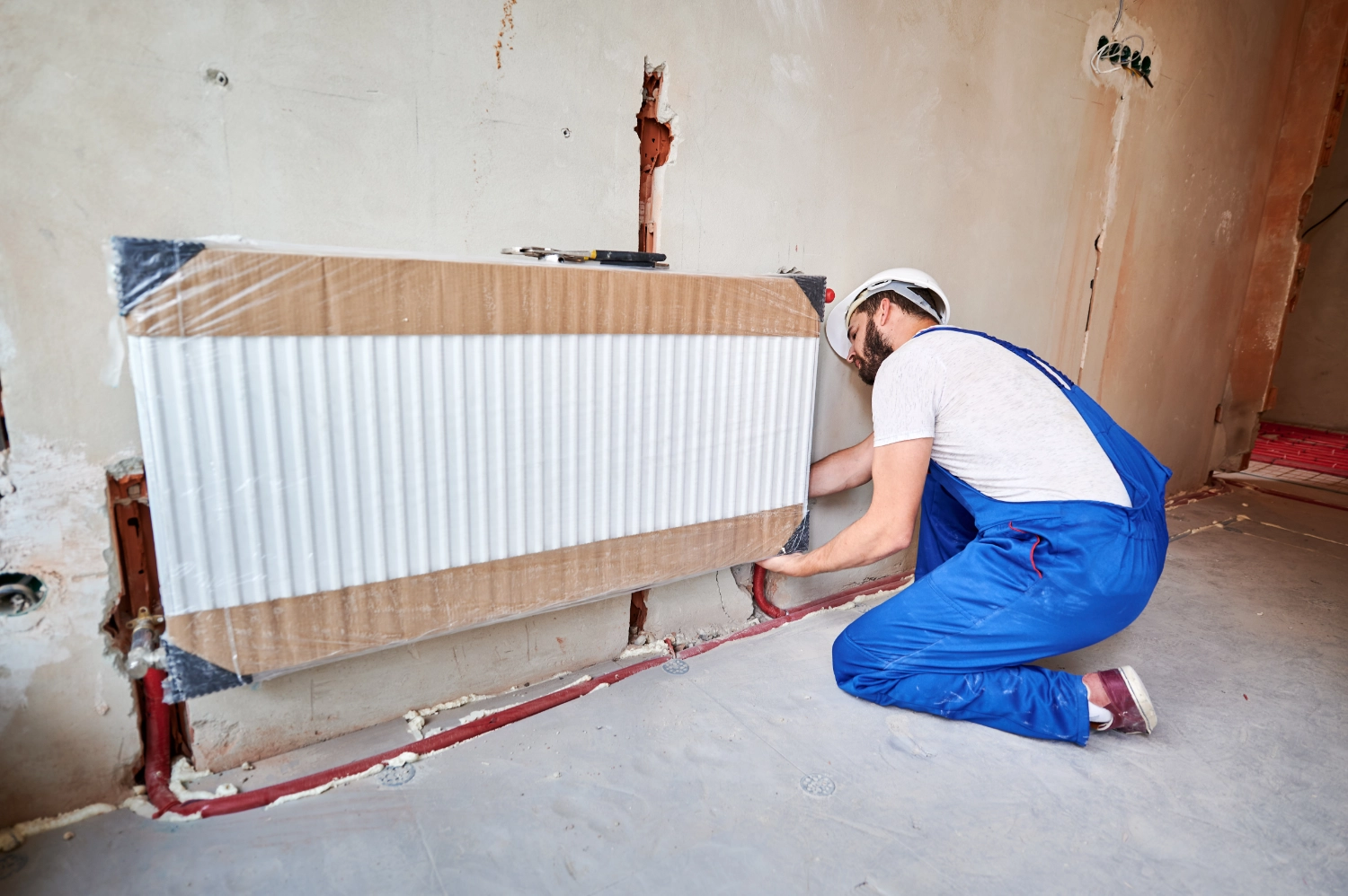 Chantier de renovation et verification d'un radiateur