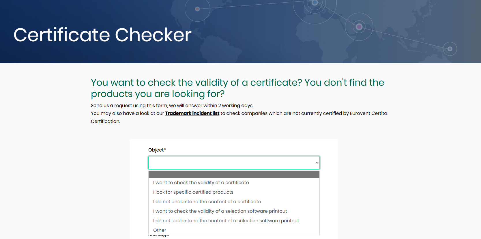 Certificate checker