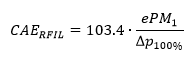 Clean Air Efficiency calcul