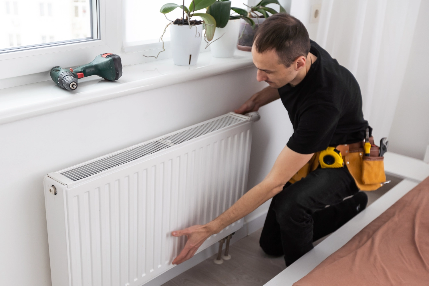 Installation de chauffage avec radiateur et PAC, confort thermique basse temperature